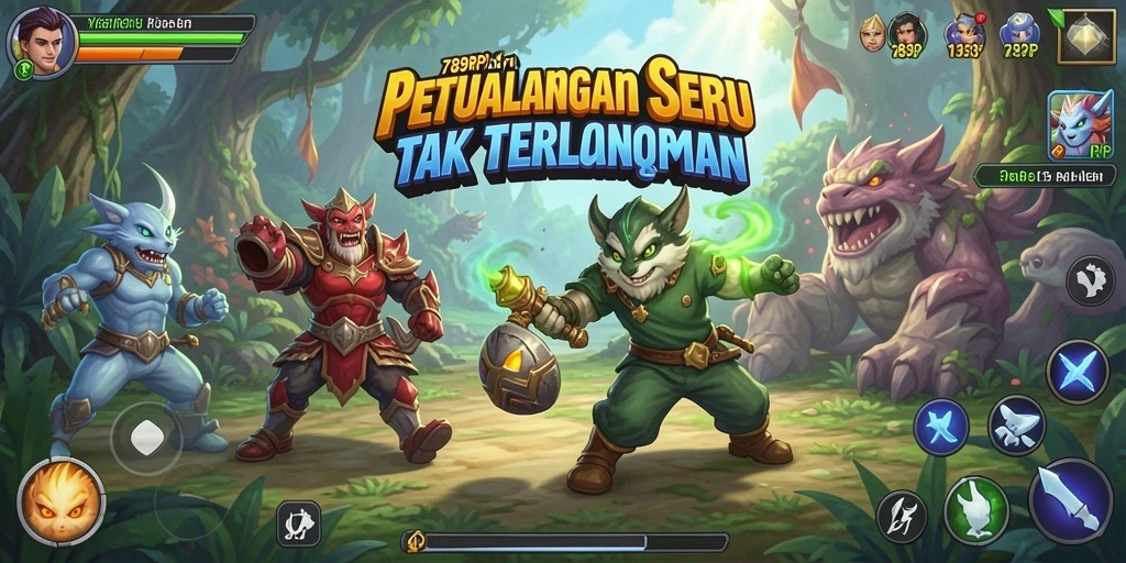 Screenshot dari gameplay 789RP menunjukkan karakter dalam aksi petualangan.