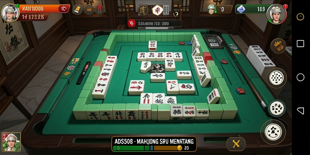 Screenshot utama ADS508 menampilkan gameplay Mahjong yang menantang dan seru.
