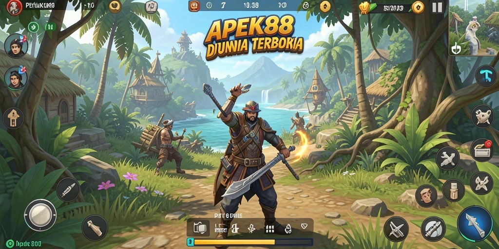 Tampilan gameplay APEK88 yang menakjubkan di dunia terbuka.