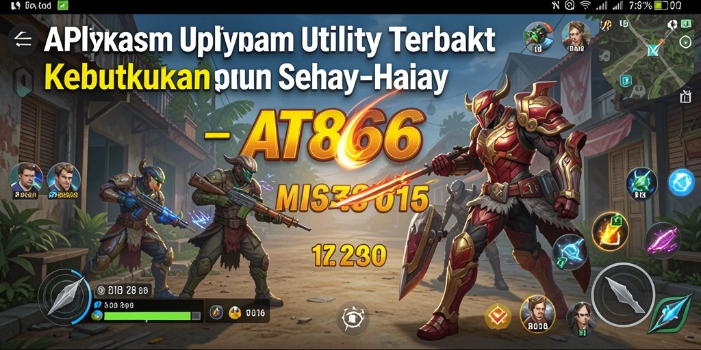 Tampilan antarmuka utama AT866 yang menampilkan fitur Utility.