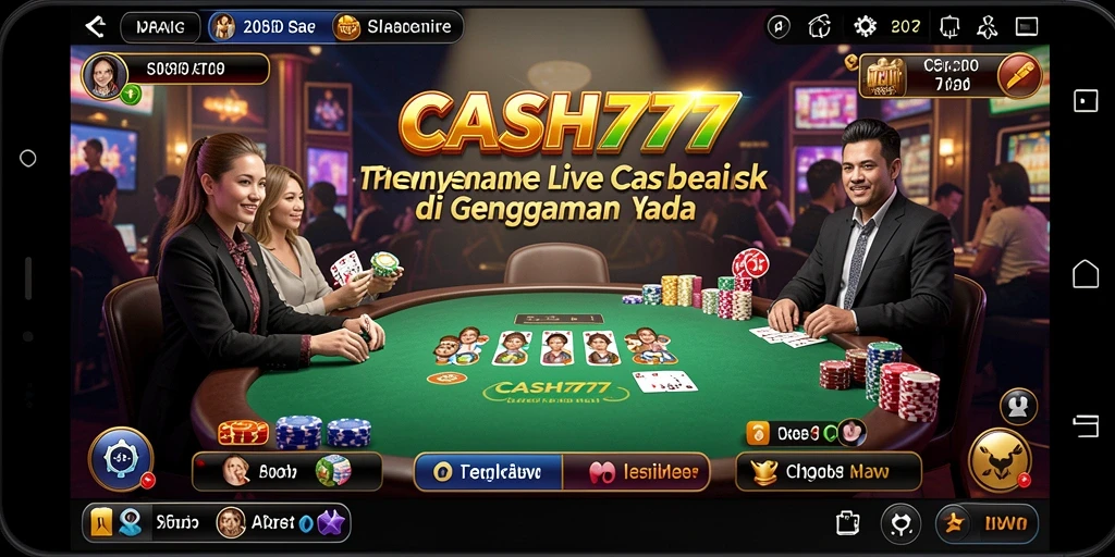 Tampilan menarik permainan Live Casino CASH777 yang mendebarkan.