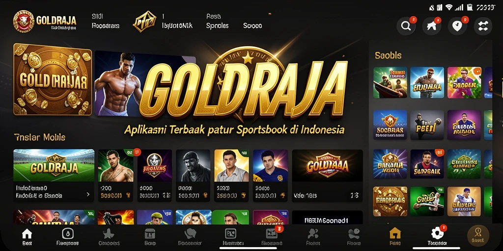Tampilan gameplay menarik di aplikasi sportsbook GOLDRAJA.