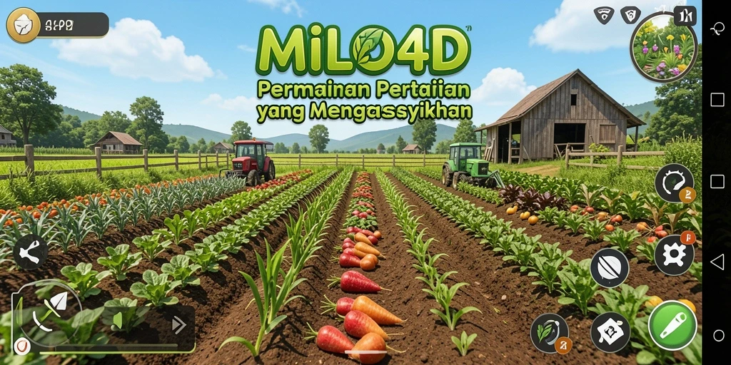 Tangkapan layar gameplay pertanian yang menarik di MILO4D.