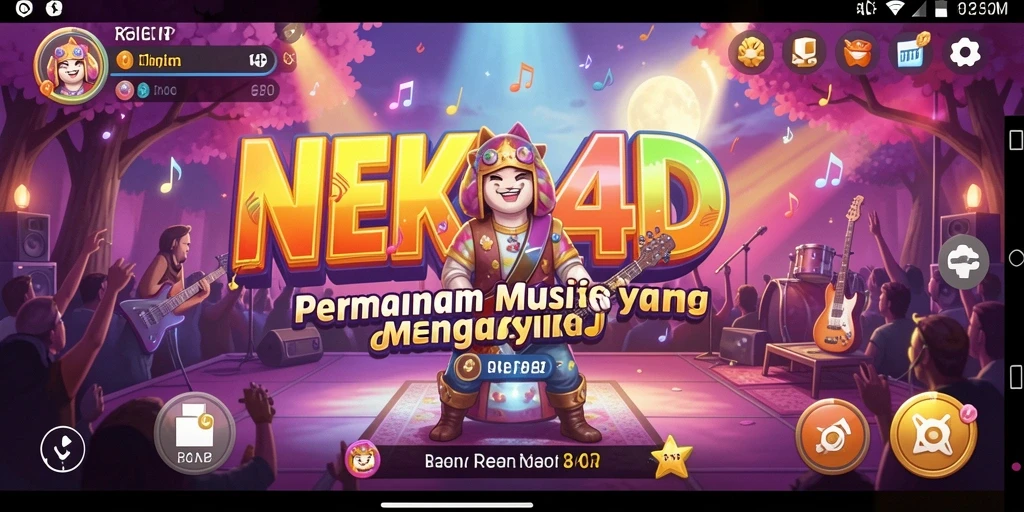Tampilan gameplay NEKO4D yang seru dan interaktif di dalam permainan musik.