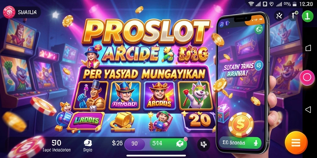 Screenshot PROSLOT menampilkan pengalaman bermain slot yang menegangkan dan penuh warna.