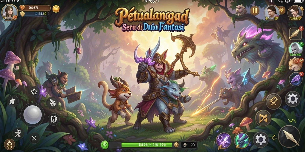 Screenshot utama RP6677 menampilkan karakter utama dalam aksi petualangan.