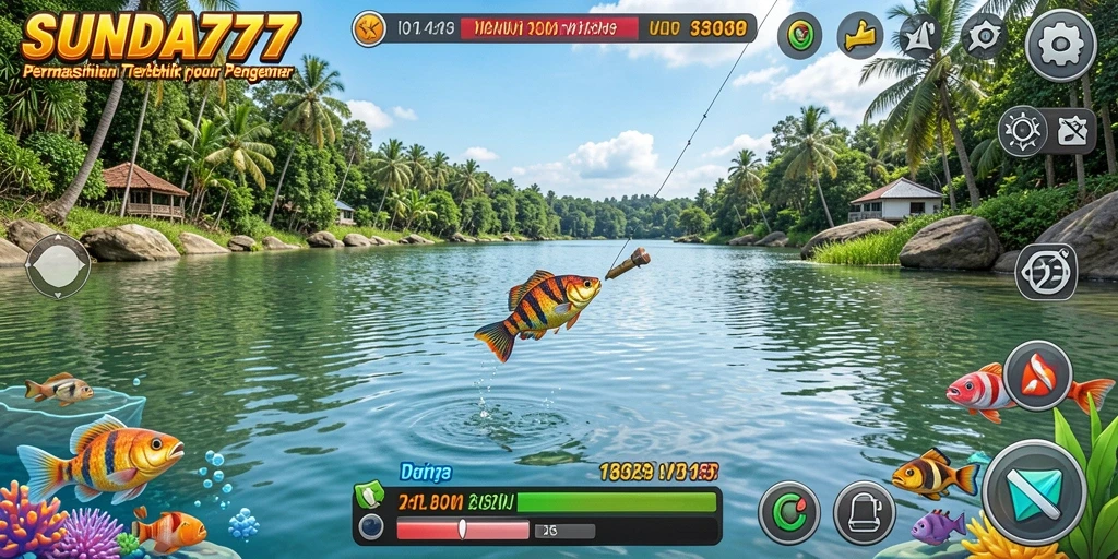 Tampilan gameplay SUNDA777 dengan pengalaman memancing yang mendebarkan.