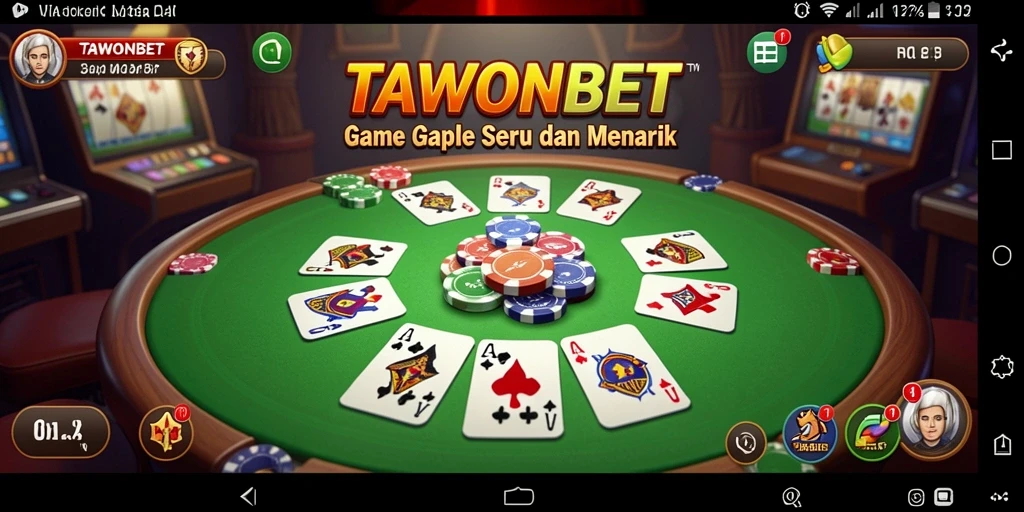Tampilan menarik dari permainan Gaple TAWONBET yang seru.